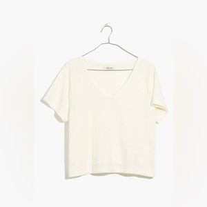 Madewell Textured V-Neck Setlist Boxy Top